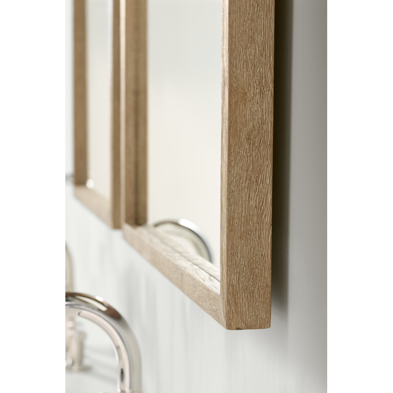 Traditional Accent Mirror, 30" x 24", Light Brown