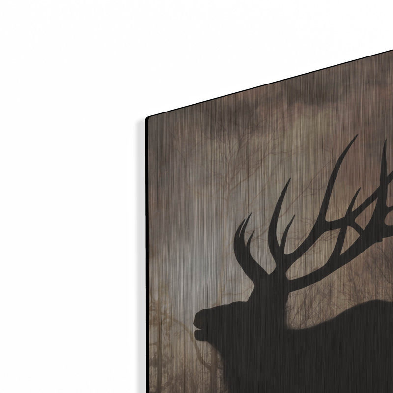 «Elk Sunrise 2» par Lori Deiter, art mural en métal, H 24 po x l 16 po