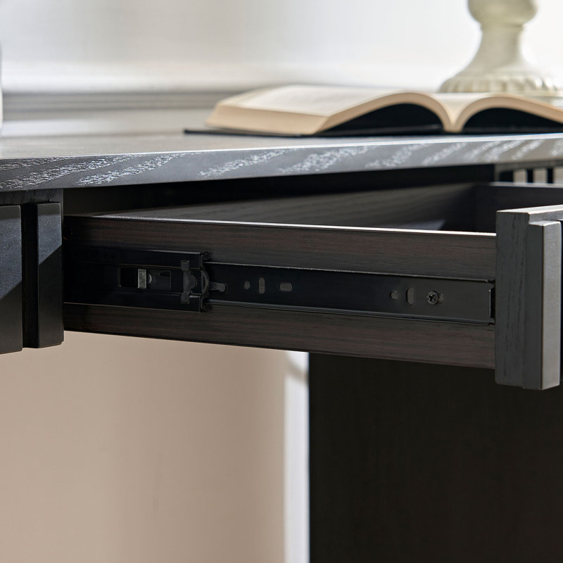 Console avec tiroir, Noir