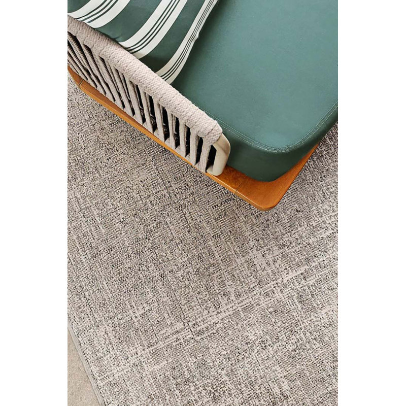 Dahab Rectangle Area Rug in Cement, Rectangle 5' x 8'