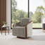 Upholstered Swivel Barrel Chair-1385574541