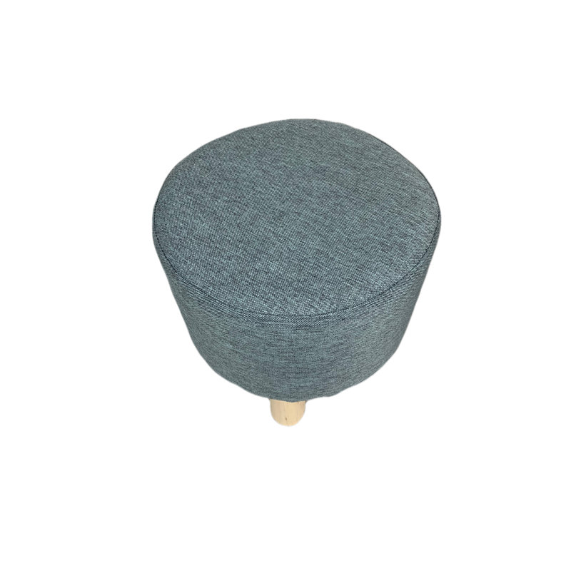 28.5cm Wide Round Solid Colour Footstool Ottoman