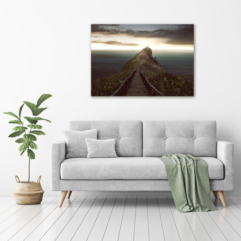 Path On The Rock - No Frame Print on Canvas