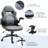 Inbox Zero Rubinstein Adjustable Ergonomic Faux Leather Swiveling PC & Racing Game Chair in Gray