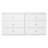 White Titanium 6-Drawer 47 In. Wide Chest Of Drawers-1508094293