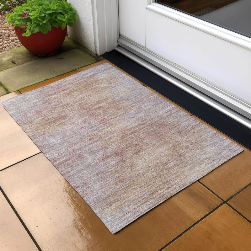  Tapis de porte d'extérieur antidérapant Malchow, Rectangle 1 pi 8 po x 2 pi 6 po