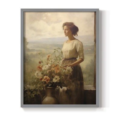 WOMEN Series CDVIII Framed Print - Solid Wood