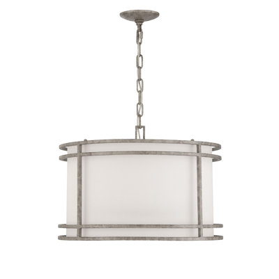 Luminaire suspendu cylindrique à abat-jour transitionnel Eudia