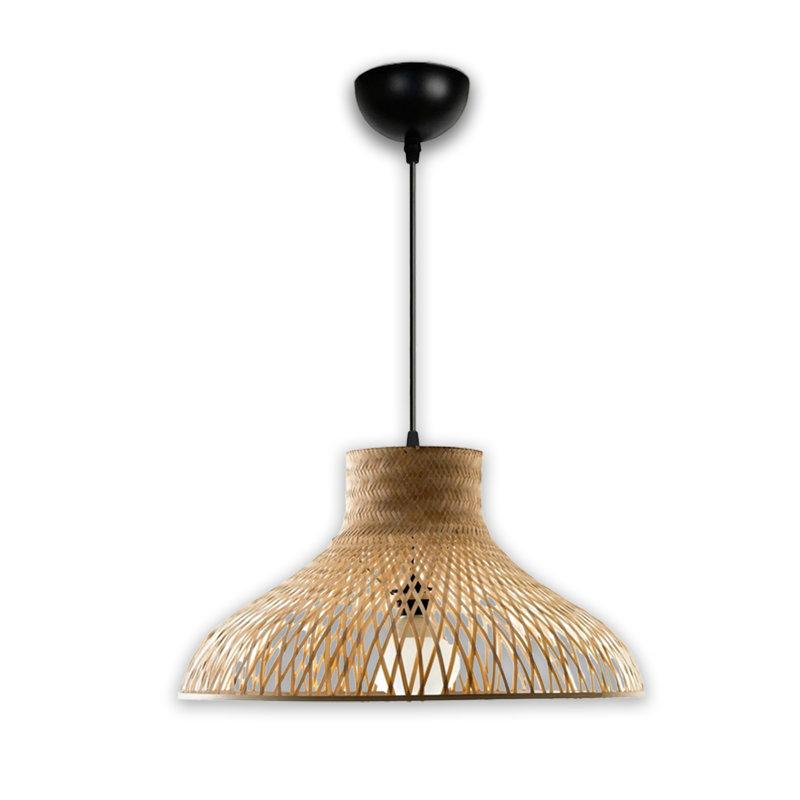 Luminaire suspendu simple en bambou 1 lumière