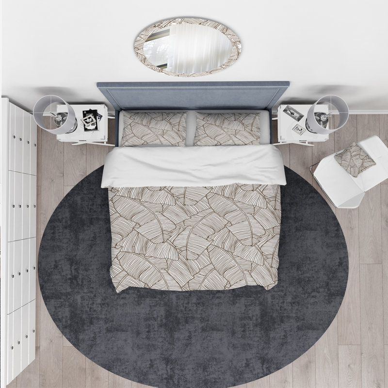 Ensemble de housse de couette tropical, Housse de couette très grand + 2 taies décoratives