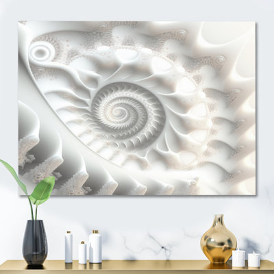 «Nadeen White Fractal Spiraling VI», reproduction sur toile