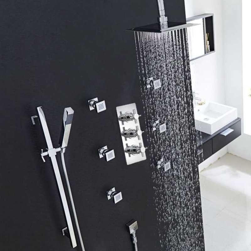 Ensemble de douche à DEL avec 6 jets de corps et douchette à main Reno