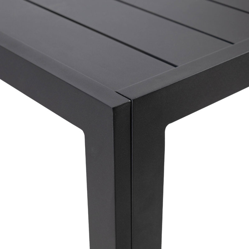 Table de salle à manger d'extérieur Letendre, L 35,43 po x L 63 po x H 29,53 po