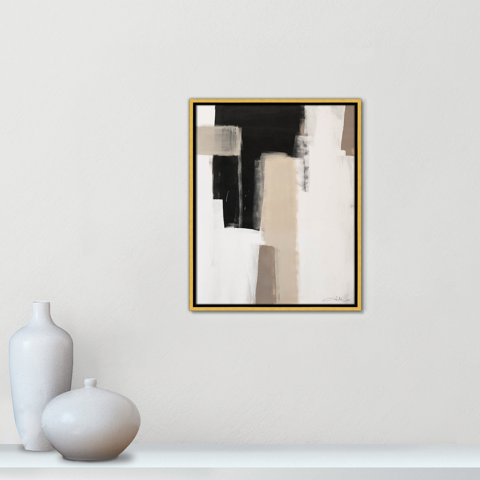 Giverny Earth Scapes I Print, No Mat, Gold Floater Framed, 21.5" H x 17.5" W x 2" D