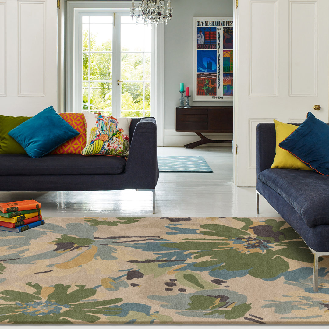 Jessamine Floral Wool Hand Tufted Area Rug