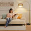 Lampe sur pied à arc avec télécommande et ampoule à intensité variable-923654104