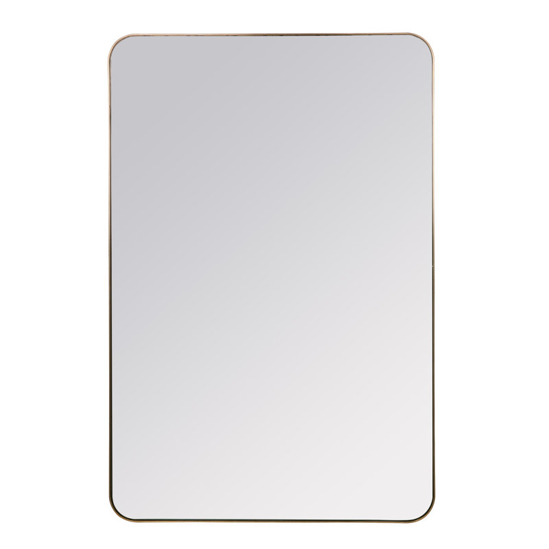 Eaton Modern & Contemporary Accent Mirror, Gold, 36" H x 24" W