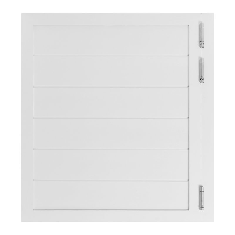 35.4'' Solid Wood Paneled with Installation Hardware Kit without Installation Hardware Kit Café / Saloon Door, White