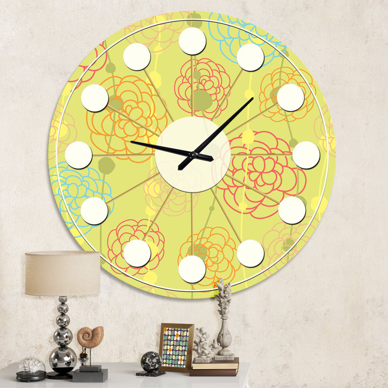 Horloge murale rétro Mid-Century, Moyenne
