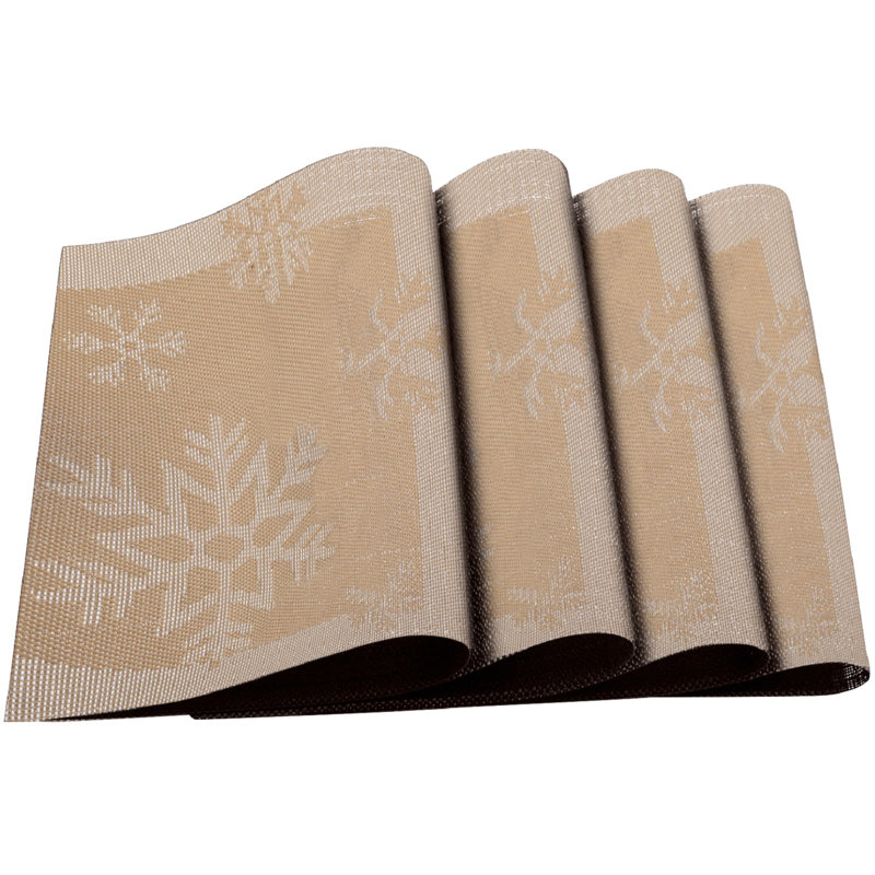 Beyah Embroidered Rectangle Placemat, Beige