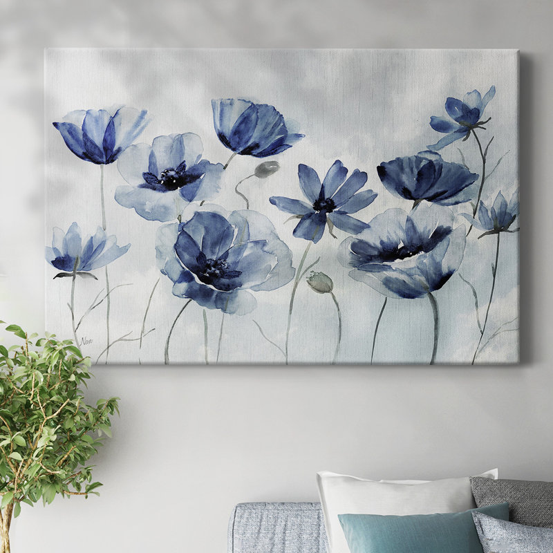 Toile tendue avec galerie Indigo Spring Awakening, H 18 po x l 27 po