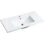Lavabo en céramique de salle de bain 91,4 cm (36 po) - Porcelaine blanche, avec trop-plein, facile à nettoyer, trou de robinet prépercé, 90,3 cm (35,56 po) de profondeur x 45,9 cm (18,07 po) de largeur x 17 cm (6,7 po) de hauteur, meuble-lavabo blanc délicat, protection contre le trop-plein, 17,1 kg (37,83 lb), H