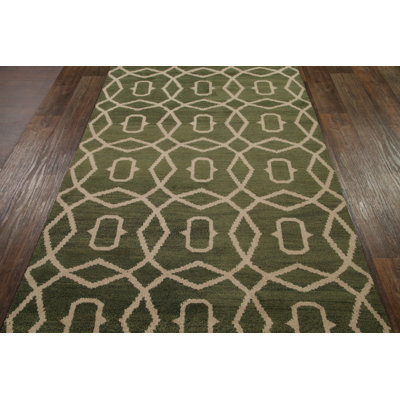 Tapis brun en laine noué à la main Senna Oushak