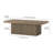47.5" Wide Coffee Table with Fluted Pedestal Base — Antiqued Gray Oak Scandinavian MDF Center Table for Living Room | Karyme-925009161