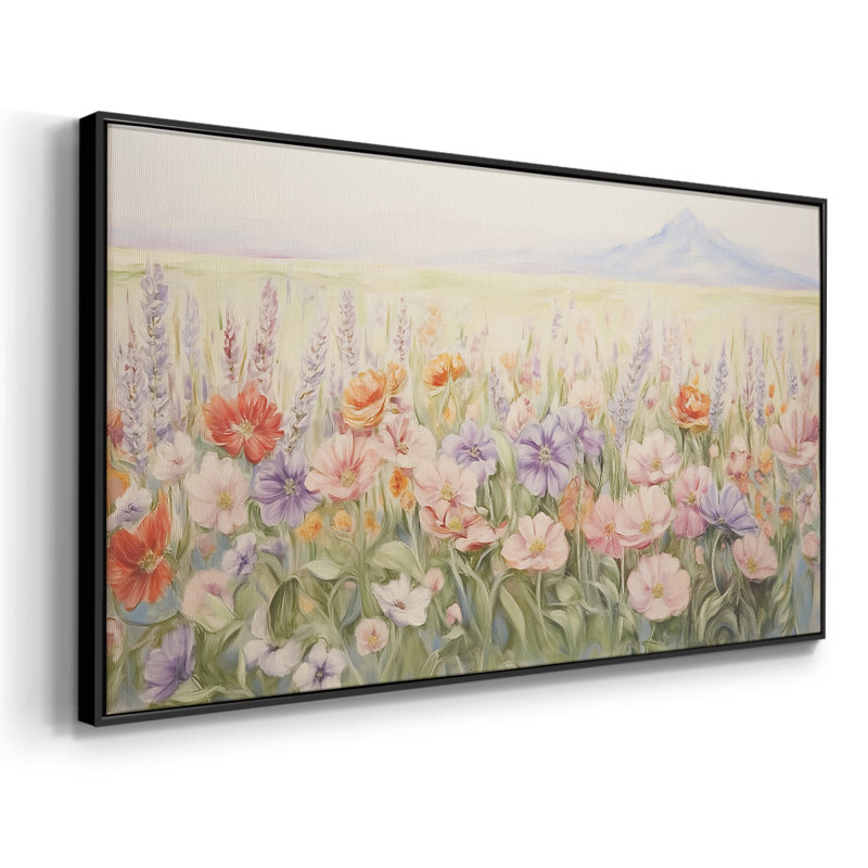 Botanical Series-CCXLII- Toile tendue avec châssis tendue, prête à être accrochée, H 17 po x l 33 po, Noir