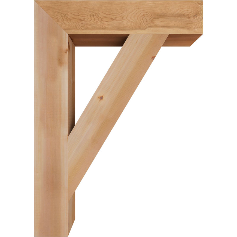 Support de bloc traditionnel, Cèdre rouge de l'Ouest (lisse), H 42 po x l 6 po x P 30 po
