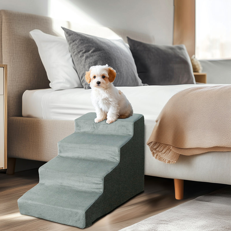 Escalier anti-dérapant pour chien en mousse souple, H 19,5 po x l 15,5 po x P 30 po
