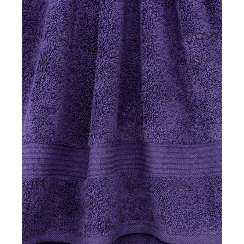 100% Cotton Luxury Turkish  6 Piece Bath Towel Set, Super Soft and Absorbent, Purple
