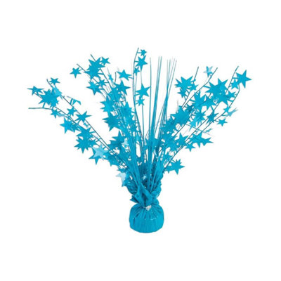 Centre de table à motif de ballons d'étoile de PMU - décoration de fête parfaite - 15 po / 7,34 cm turquoise paquet de 3