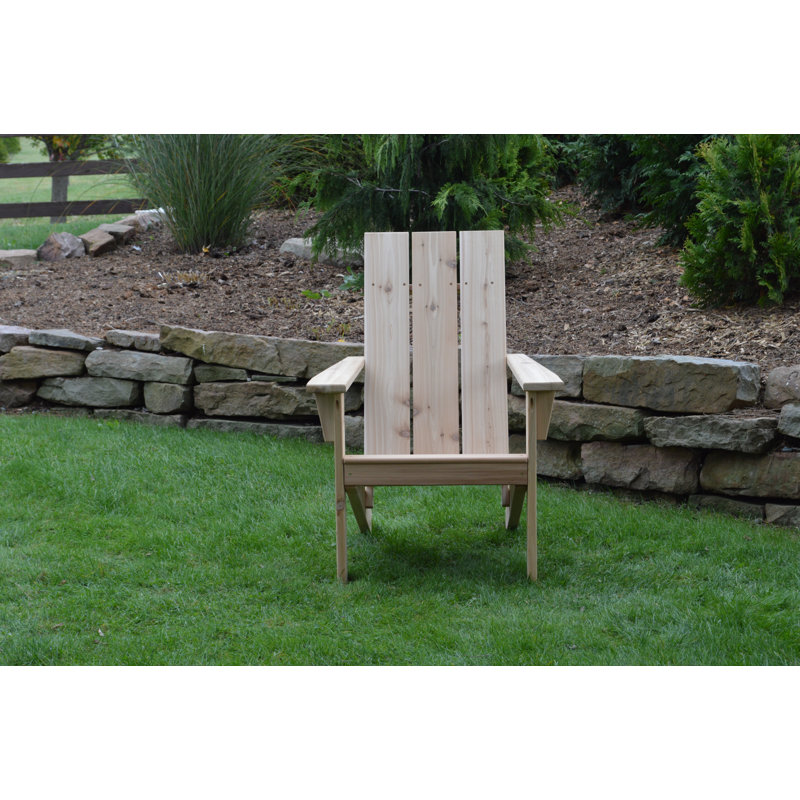 Chaise Adirondack en bois massif Ameerah, Naturel