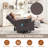 24.8" Wide Modern Manual Swivel Rocking Small Recliner Chair With 8-Point Massage Heating & Side Storage Pocket-1306071491