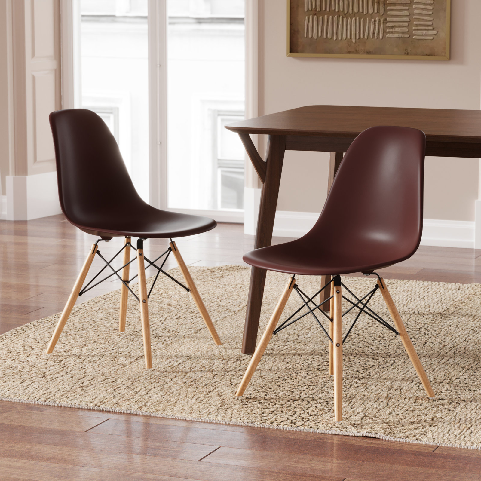 Jordan Side Chair, Brown, Natural