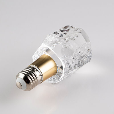 LED Solid Crystal-Style Glass Bulb, 3000K Warm White, E26/27 Medium Base Bulbs (Base not included)
