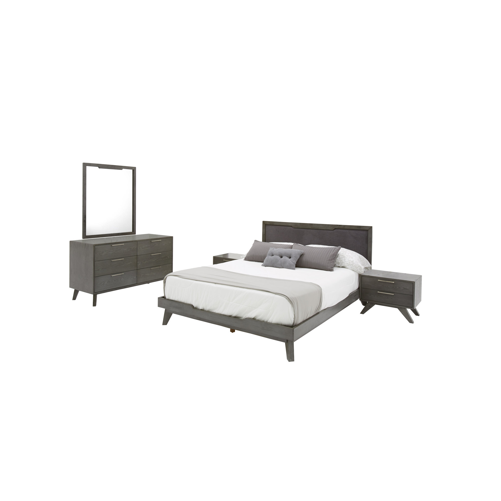 Glow Bedroom Set, Gray Wash, Queen