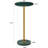 Modern Marble Pedestal Drink Table With Weighted Base, Compact Accent Side Table For Living Room, Bedroom, Or Small Spaces