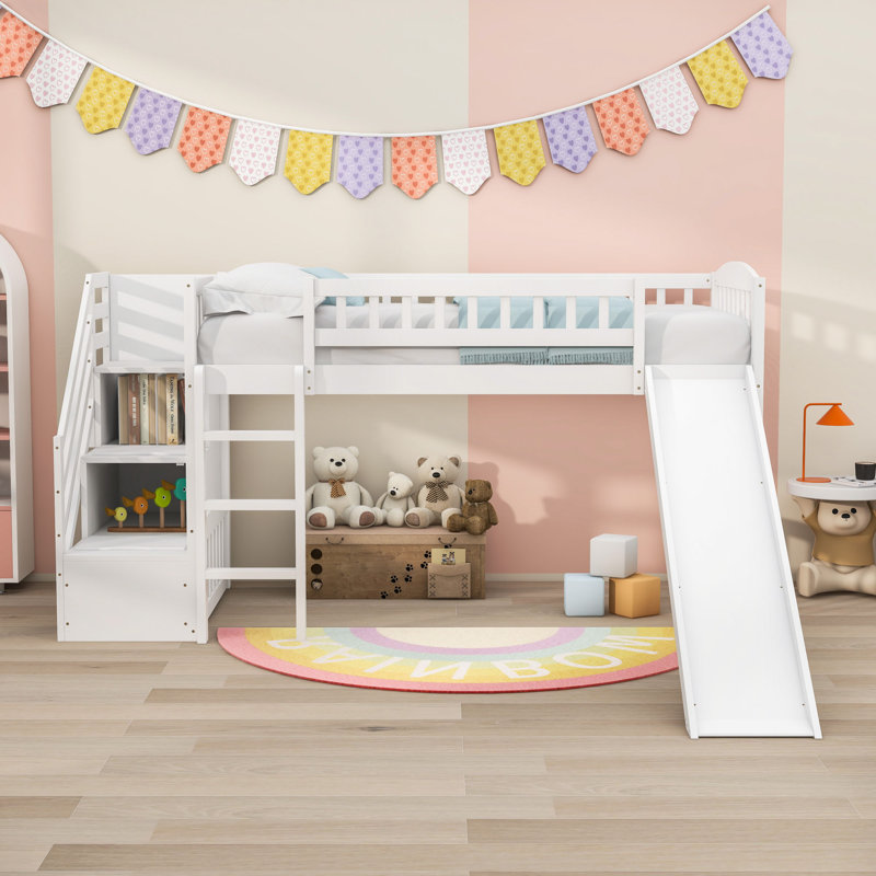 Lit mezzanine simple Farrokh par Harriet Bee, Blanc
