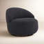 Moriarty 37'' Oversized Upholstered Boucle Swivel Chair-93494399