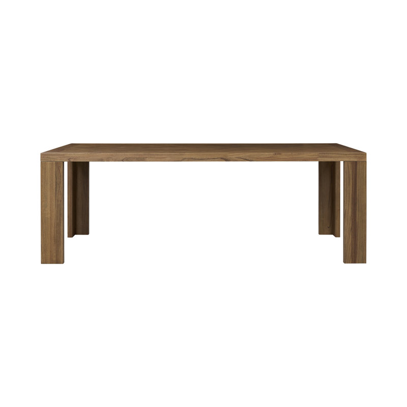 Aahil Herringbone Dining Table, Hazelnut Brown