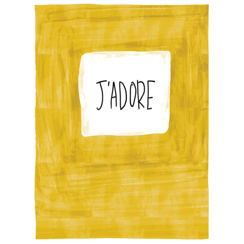 " J'Adore Yellow ", 30" H x 20" W