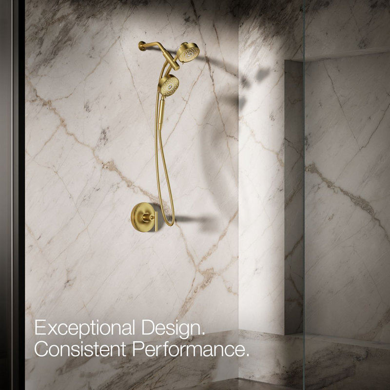 Purist® 2.5 GPM 2-In-1 Multifunction Shower Combo Kit, Vibrant Brushed Moderne Brass