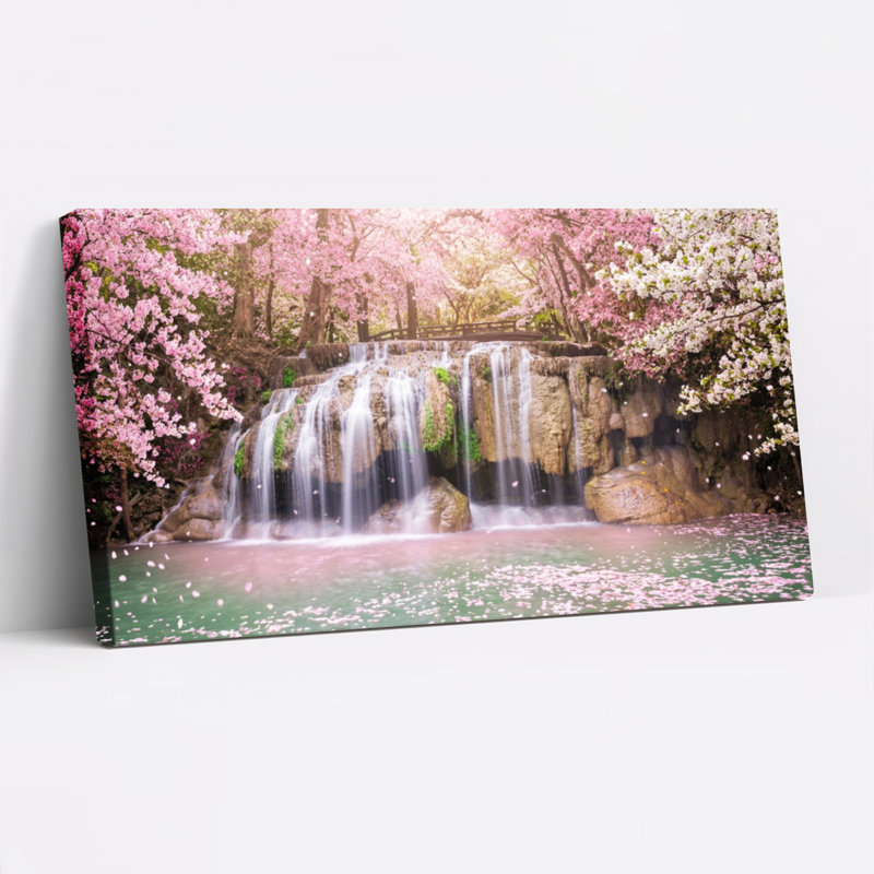Ensemble de 1 tableau sur toile Fleurs de cerisier, L 48 po x H 24 po, Wrapped Canvas