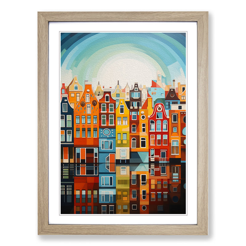 Amsterdam Geometric Art - Framed Print