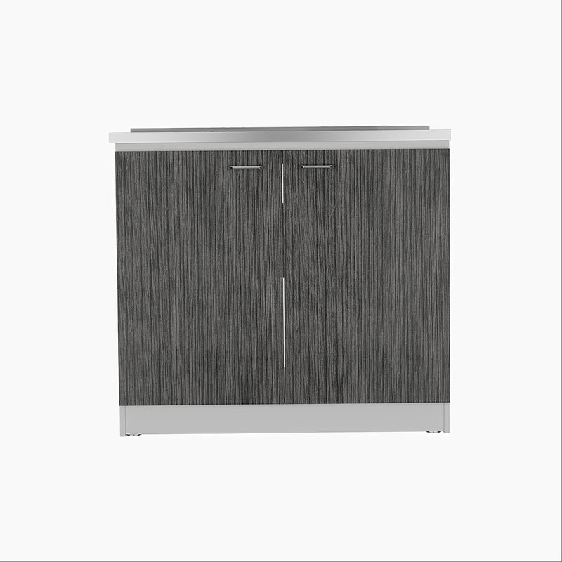 Évier utilitaire Napoles avec armoire, une tablette, armoire double porte - chêne blanc / chêne fumé