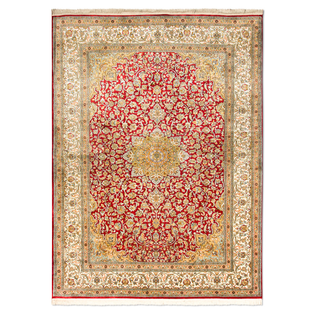 Gillham Handwoven Silk Red Rug