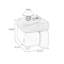 Bois massif moderne; similicuir
 Table de bout-579322790