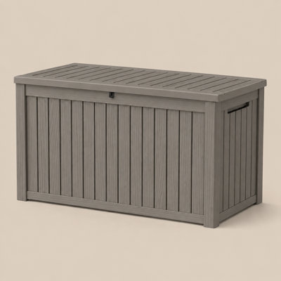 180 Gallons Water Resistant Resin Lockable Deck Box